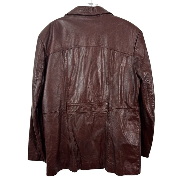 70s Vintage Berman's Brown Button Down Men's Leather Jacket Size 42 Fight Club - Picture 5 of 7